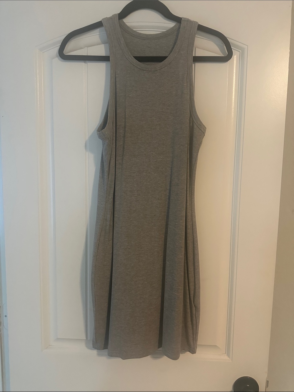 Sleeveless Grey Mini Dress - Casual Tank Dress